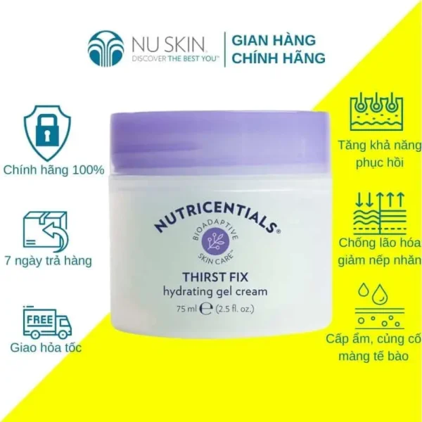 Kem Dưỡng Ẩm Ban Đêm Da Dầu/ Da Hỗn Hợp Nutricentials Thirst Fix Hydrating Gel Cream(75ML)