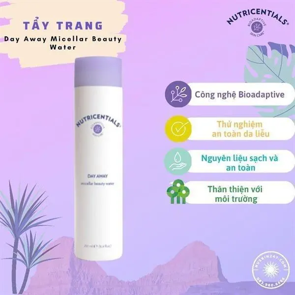 Nước Tẩy Trang Nutricentials Day Away Micellar Beauty Water (250ML)