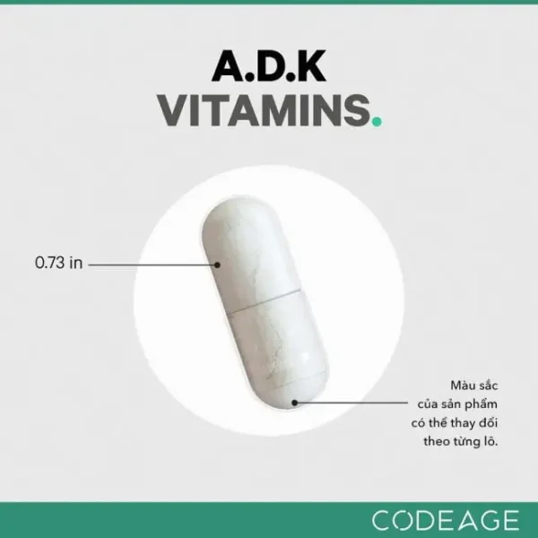 Viên bổ sung vitamin 3-trong-1 Codeage ADK Vitamins - Hình ảnh 4