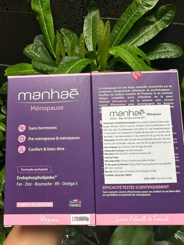 Viên Uống Hỗ Trợ Cân Bằng Nội Tiết Manhae Menopause Nutrisante  Pháp - Hình ảnh 3